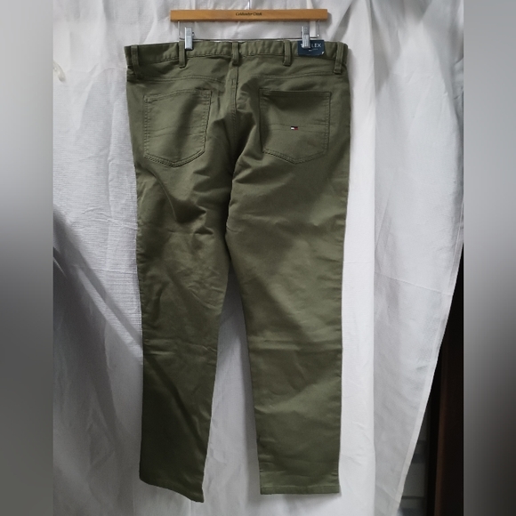 Tommy Hilfiger Men's "Th Flex" Green Jean Pants Size 38 Brand New With Tags - Picture 15 of 15